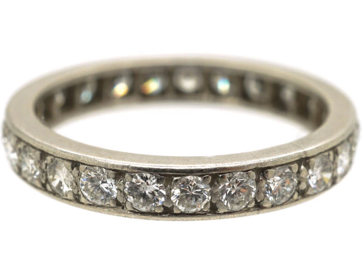 Art Deco 18ct White Gold & Diamond Eternity Ring