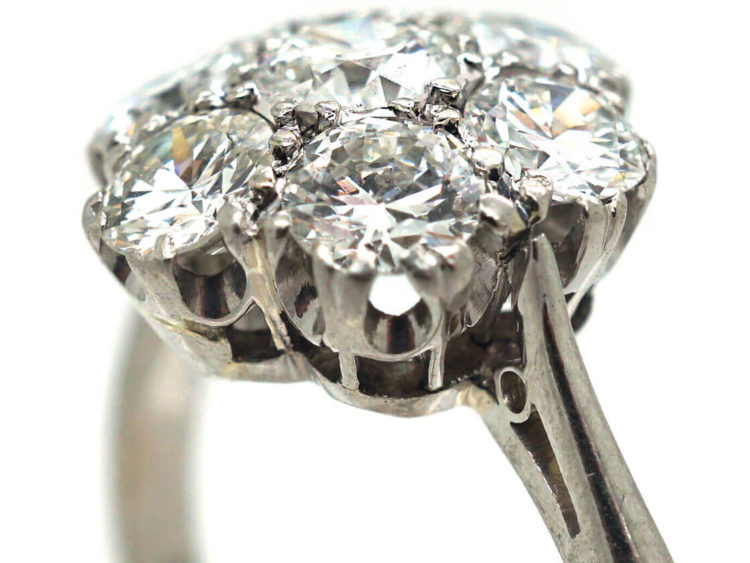 Platinum & Diamond Cluster Ring