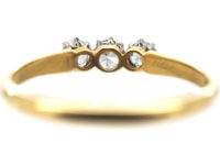 Edwardian 18ct Gold & Platinum Three Stone Diamond Ring