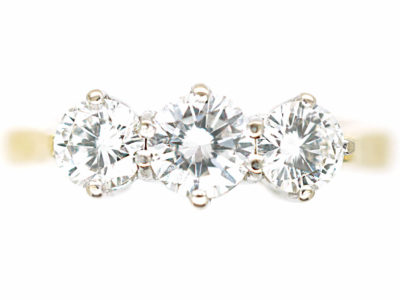 18ct Gold Three Stone Diamond Ring