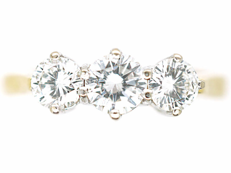 18ct Gold Three Stone Diamond Ring