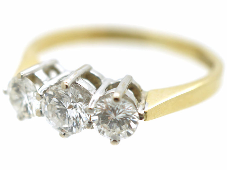 18ct Gold Three Stone Diamond Ring