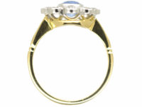 18ct Gold & Platinum, Sapphire & Diamond Cluster Ring