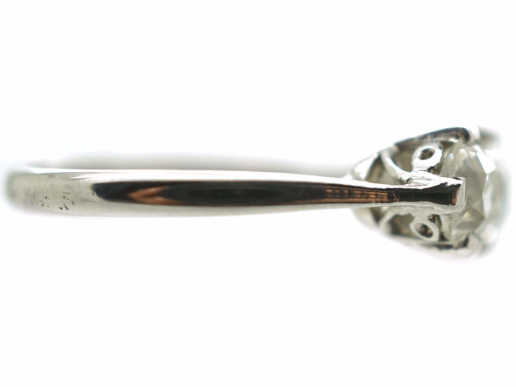 Art Deco Platinum Three Stone Diamond Ring