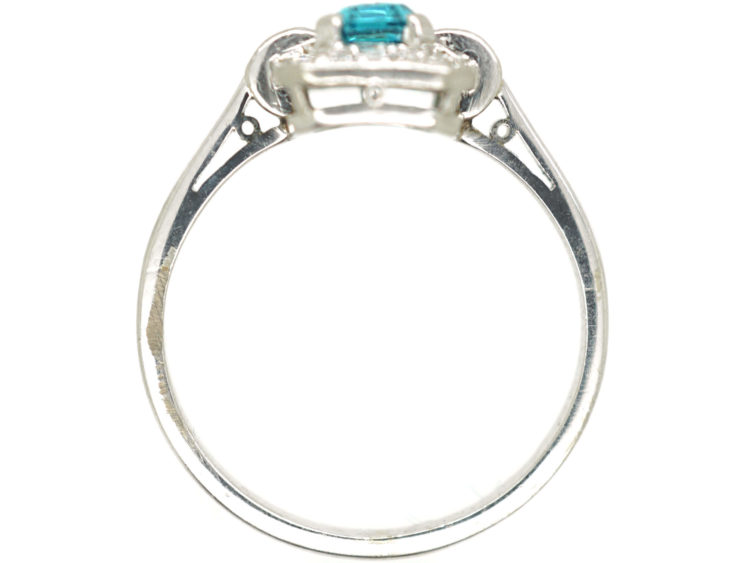 Platinum Art Deco Zircon & Diamond Ring by Birks of Canada