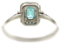 Platinum Art Deco Zircon & Diamond Ring by Birks of Canada