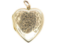 Edwardian 9ct Back & Front Heart Shaped Locket