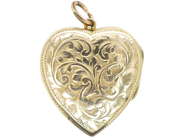 Edwardian 9ct Back & Front Heart Shaped Locket