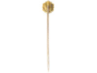 Victorian 15ct Gold Tie Pin with Heart Motif set with a Diamond