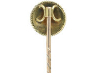 Victorian 15ct Gold Round Tie Pin set with a Natural Split Pearl