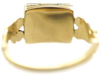 Regency 15ct Gold & Blue Enamel Opening Book Ring