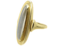 Art Deco 14ct Gold & Moonstone Oval Ring