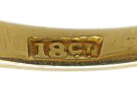 Edwardian 18ct Gold, Sapphire & Diamond Twist Ring