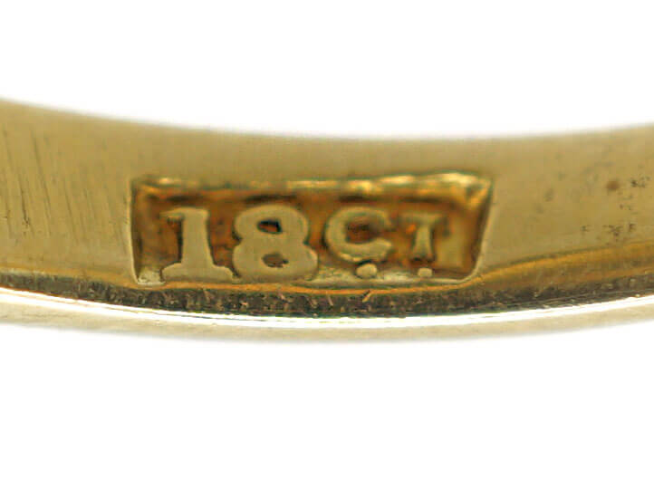Edwardian 18ct Gold, Sapphire & Diamond Twist Ring