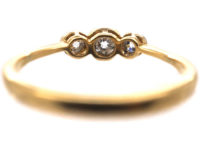 Edwardian 18ct Gold & Platinum Three Stone Diamond Ring