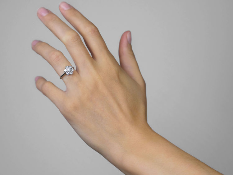 Platinum & Diamond Cluster Ring