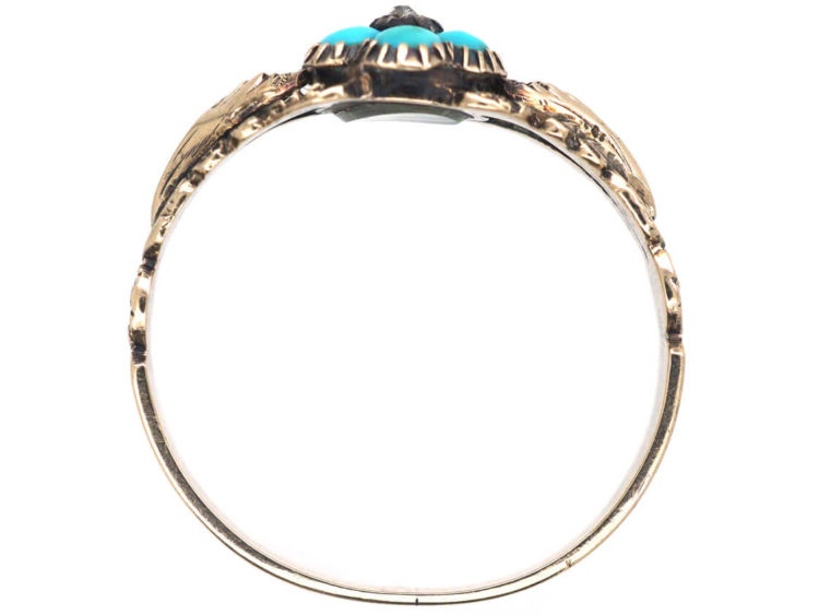 Georgian Turquoise Forget Me Not Ring