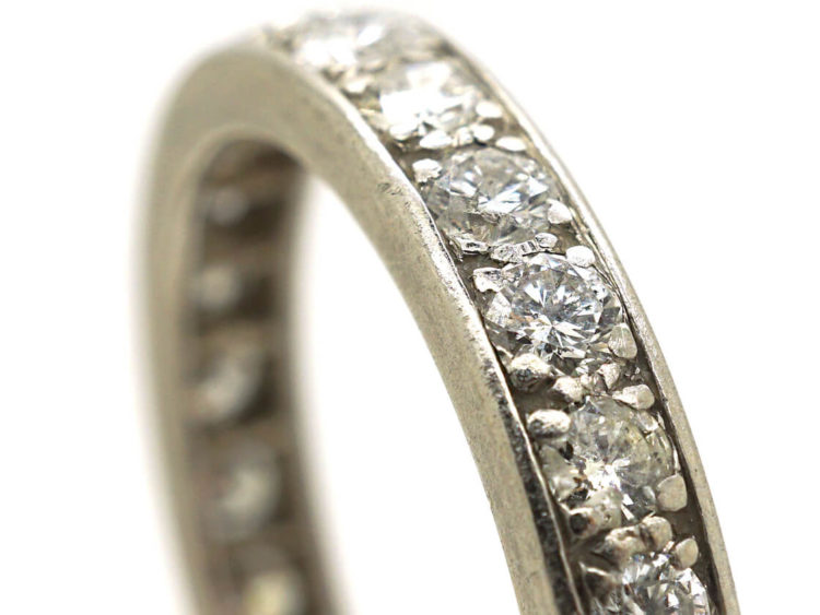 Art Deco 18ct White Gold & Diamond Eternity Ring