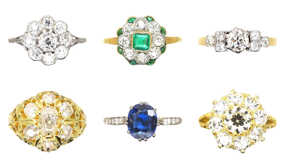 Antique engagement rings from our collection