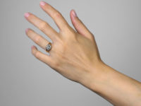 Victorian 18ct Gold Rose Diamond & Old Mine Cut Diamond Cluster Ring