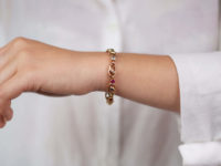 French Belle Epoque 18ct Gold & Gem Set Snakes Bracelet