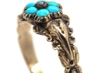 Georgian Turquoise Forget Me Not Ring
