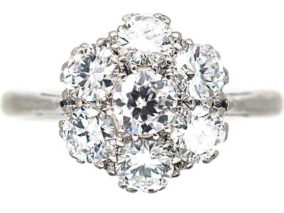 Platinum & Diamond Cluster Ring