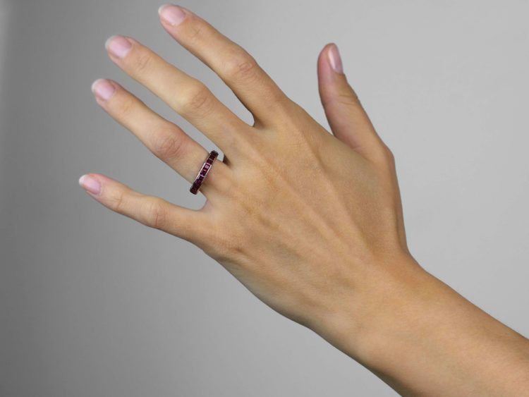 Art Deco Platinum & Ruby Eternity Ring