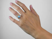 18ct Gold Opal & Diamond Cluster Ring