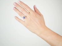 Art Deco 18ct White Gold & Ceylon Sapphire Ring