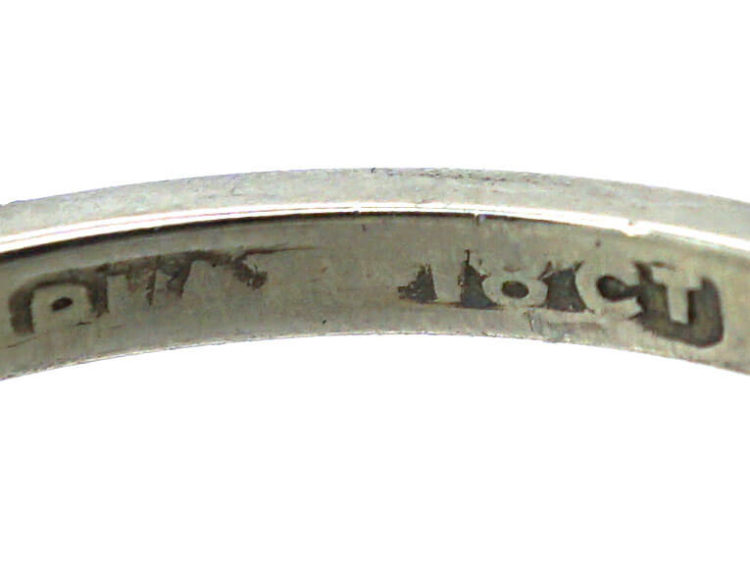 Edwardian Diamond Solitaire Ring with Diamond Set Shoulders
