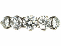 Art Deco 18ct Gold & Platinum Five Stone Diamond Ring