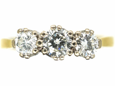 18ct Gold Three Stone Diamond Ring