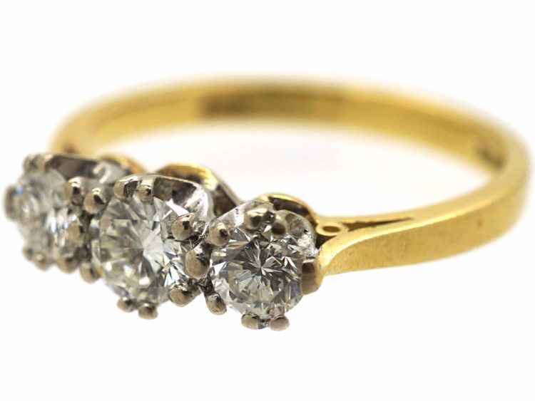 18ct Gold Three Stone Diamond Ring