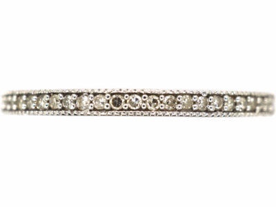 18ct White Gold & Diamond Narrow Eternity Ring