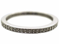 18ct White Gold & Diamond Narrow Eternity Ring