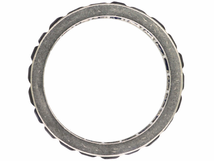 Art Deco 18ct White Gold Sapphire Eternity Ring