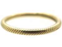 Georgian 15ct Gold Split Ring Band