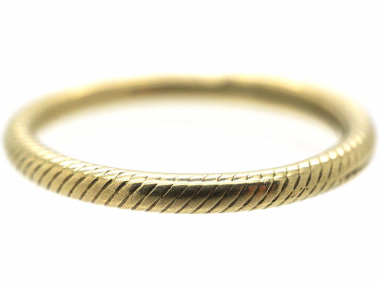 Georgian 15ct Gold Split Ring Band
