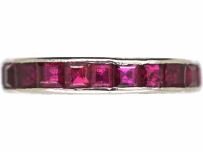 Art Deco Platinum & Ruby Eternity Ring