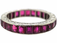 Art Deco Platinum & Ruby Eternity Ring