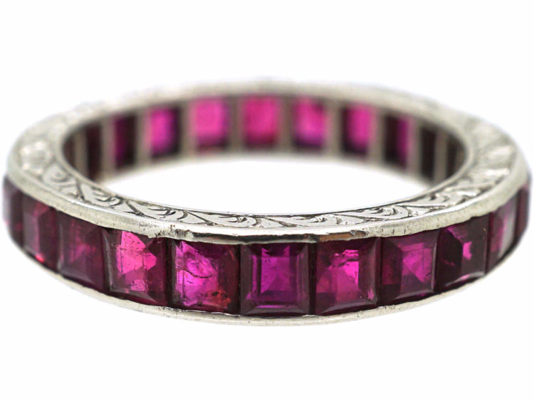 Art Deco Platinum & Ruby Eternity Ring