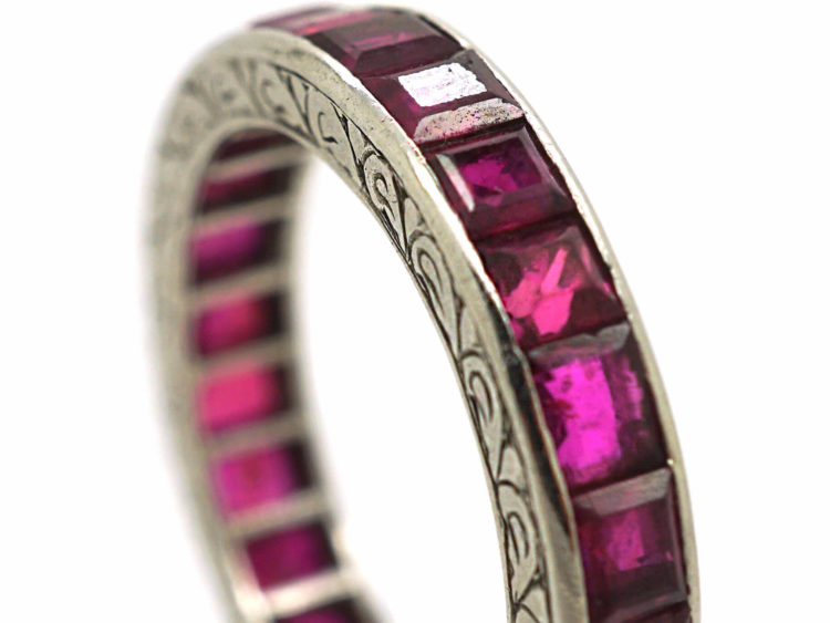 Art Deco Platinum & Ruby Eternity Ring