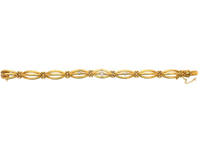Edwardian 15ct Gold & Diamond Bracelet