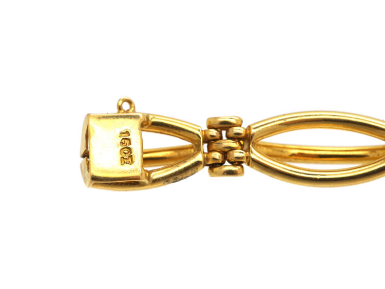 Edwardian 15ct Gold & Diamond Bracelet