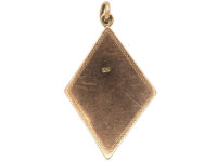 Edwardian 9ct Gold Diamond Shaped Locket