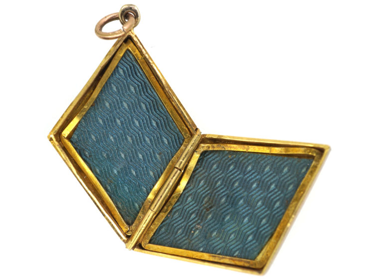 Edwardian 9ct Gold Diamond Shaped Locket