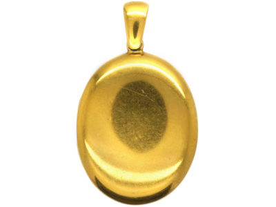 Victorian 18ct Gold Plain Oval Locket