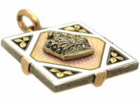 Early 20th Century 15ct Gold & Platinum, Russian Imperial Crown Pendant