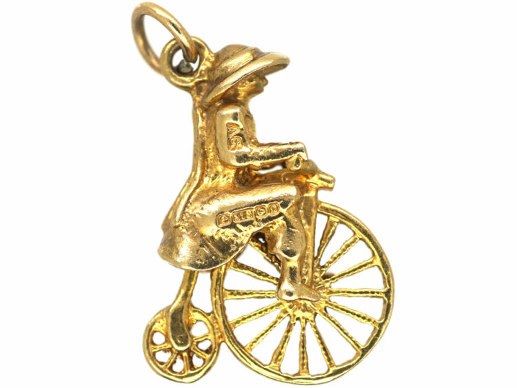 9ct Gold Penny Farthing Charm